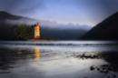 Rhine River with Mouse Tower, Germany